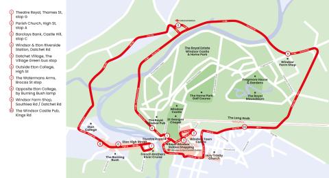 Tootbus Windsor route