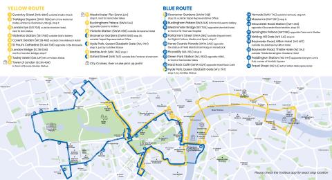 Tootbus London map
