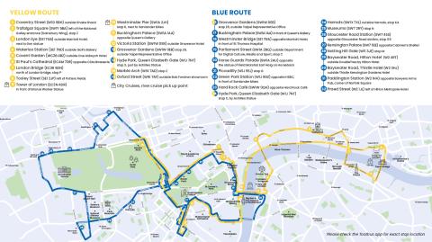 Tootbus London map